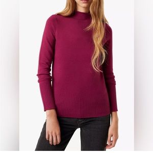 French Connection burgundy roll turtleneck sweater. XL